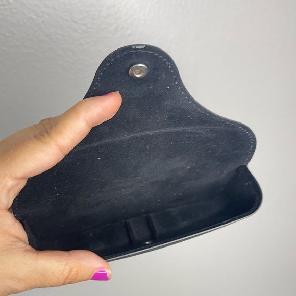 Ray Ban Black Leather Sunglass Case Button Snap - Picture 3 of 6